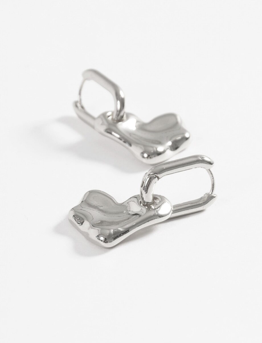 Caravanas machacadas dije cora - plateado 