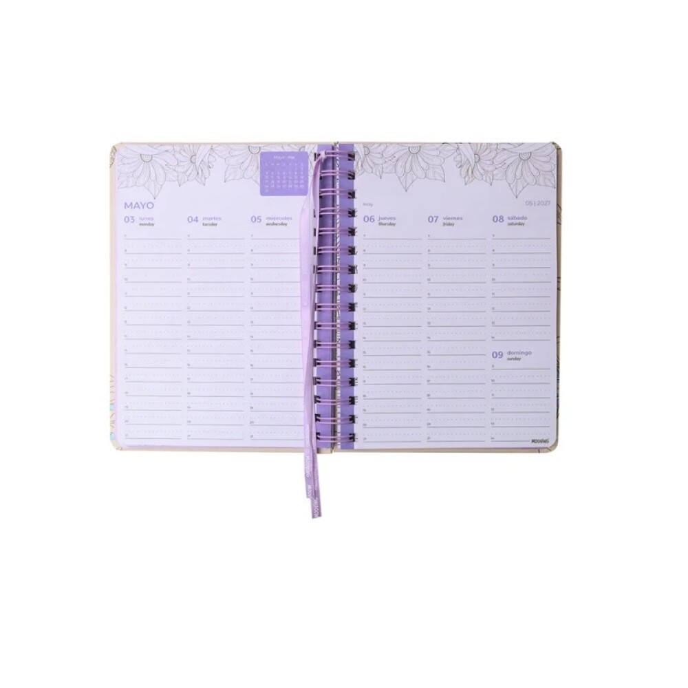 Agenda 2027 Mooving The Coloring Planner Semanal15 x 21 cm AGENDA MOOVING THE COLORING 2027 SEMANAL