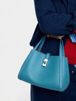 Bolso Tote Con Bolsa Interior azul