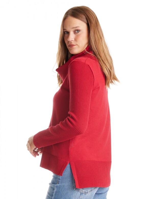 Buzo Cuello Volcado ROJO