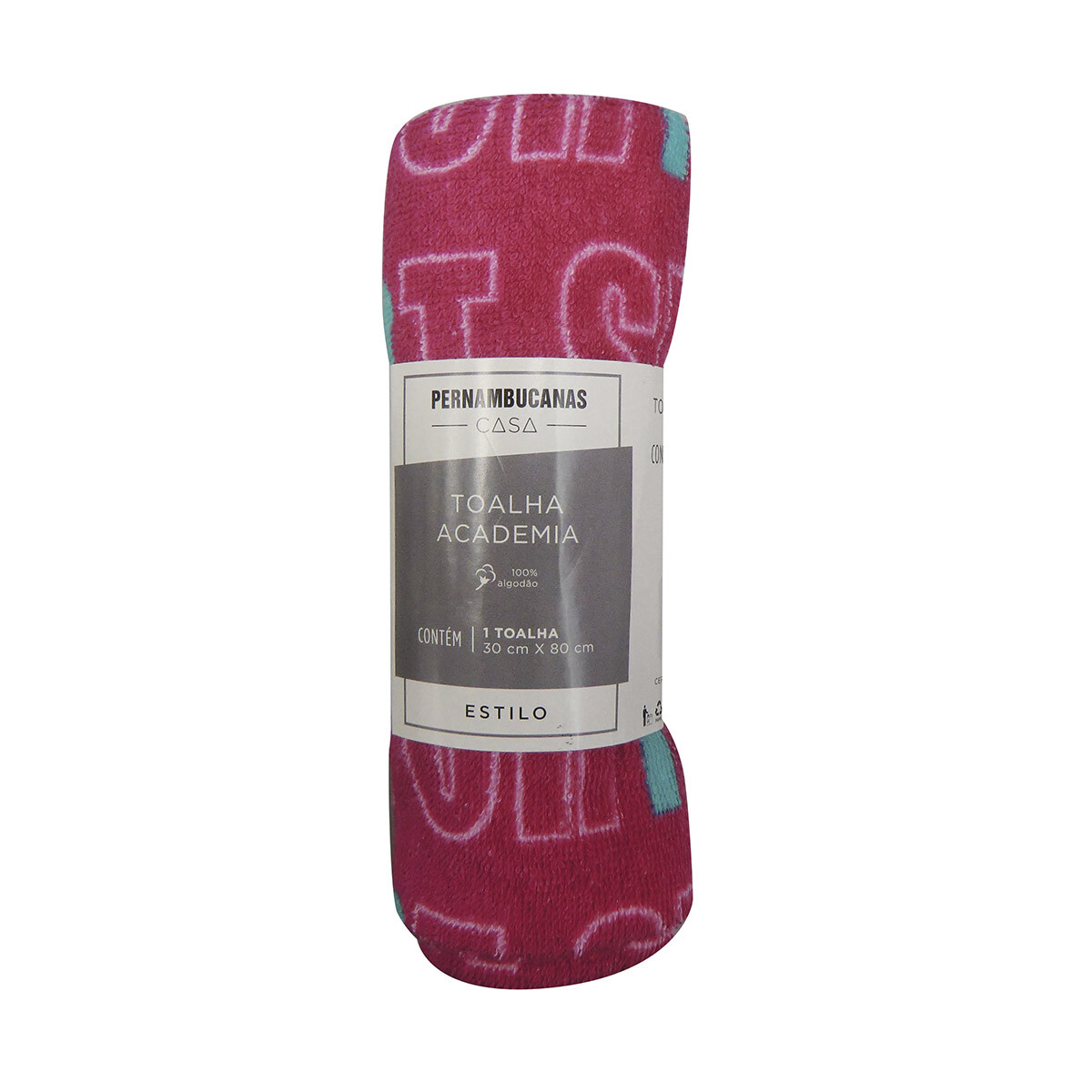 Toalla Social Sport Estampadas 30 x 80 cm - FUCSIA 