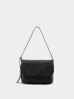 Bolso Bandolera Con Piel negro