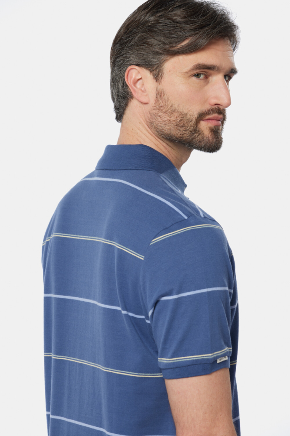 POLO JERSEY RAYADA Azul