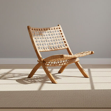 BUTACA RATTAN-Y-MADERA MARRON PARAGUAY MARRON CLARO