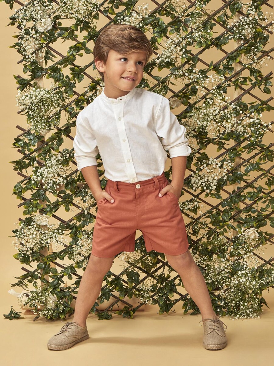 Camisa Panadera Lino Blanco