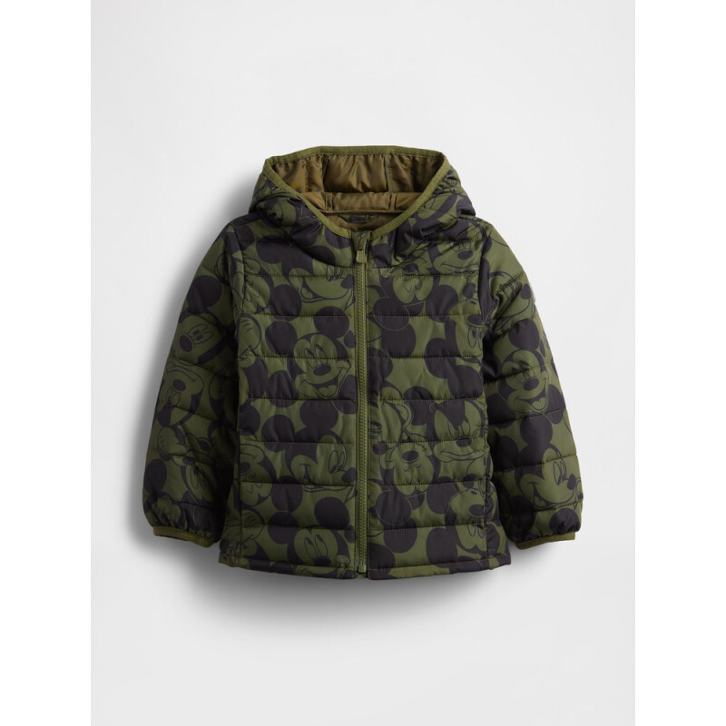 V-DIS FRCH LWT PUFFER ARMY JACKET GREEN