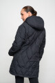 Campera puffy umbro capitoneada larga con capucha Negro
