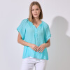 Blusa Botones TURQUESA