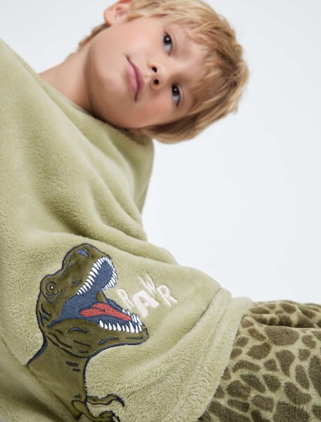 PIJAMA INFANTIL ESTAMPADO VERDE