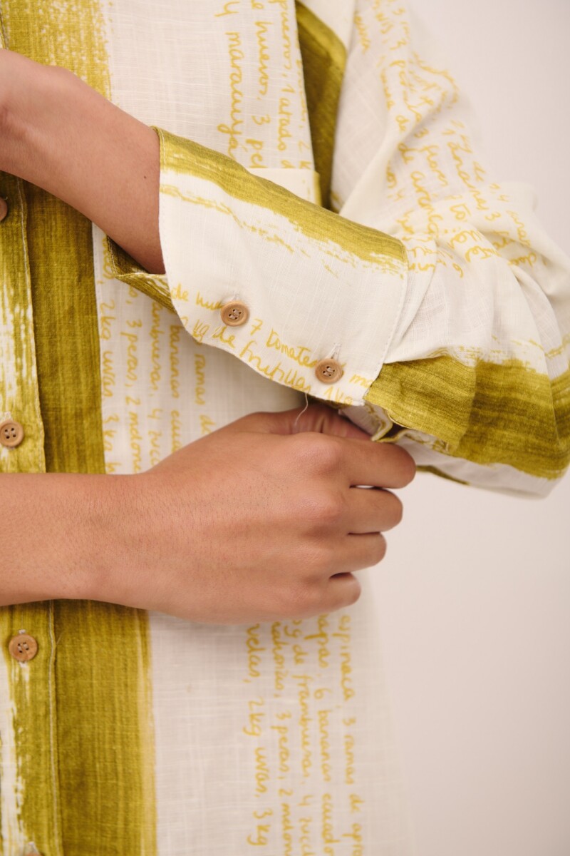 CAMISA RAGLAN MEN PRINT Rayas Pistacho