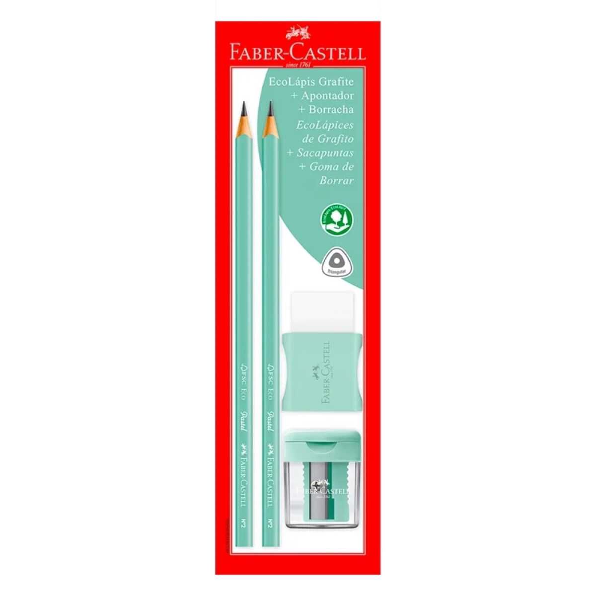 Set Faber Castell Pastel Lapiz, Goma y Sacapuntas - Turquesa 