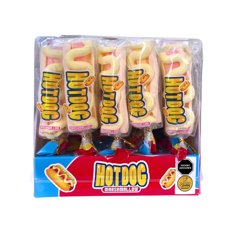 MARSHMALLOWS HOTDOG - Display 30 Unidades 300 Grs MARSHMALLOWS HOTDOG - Display 30 Unidades 300 Grs