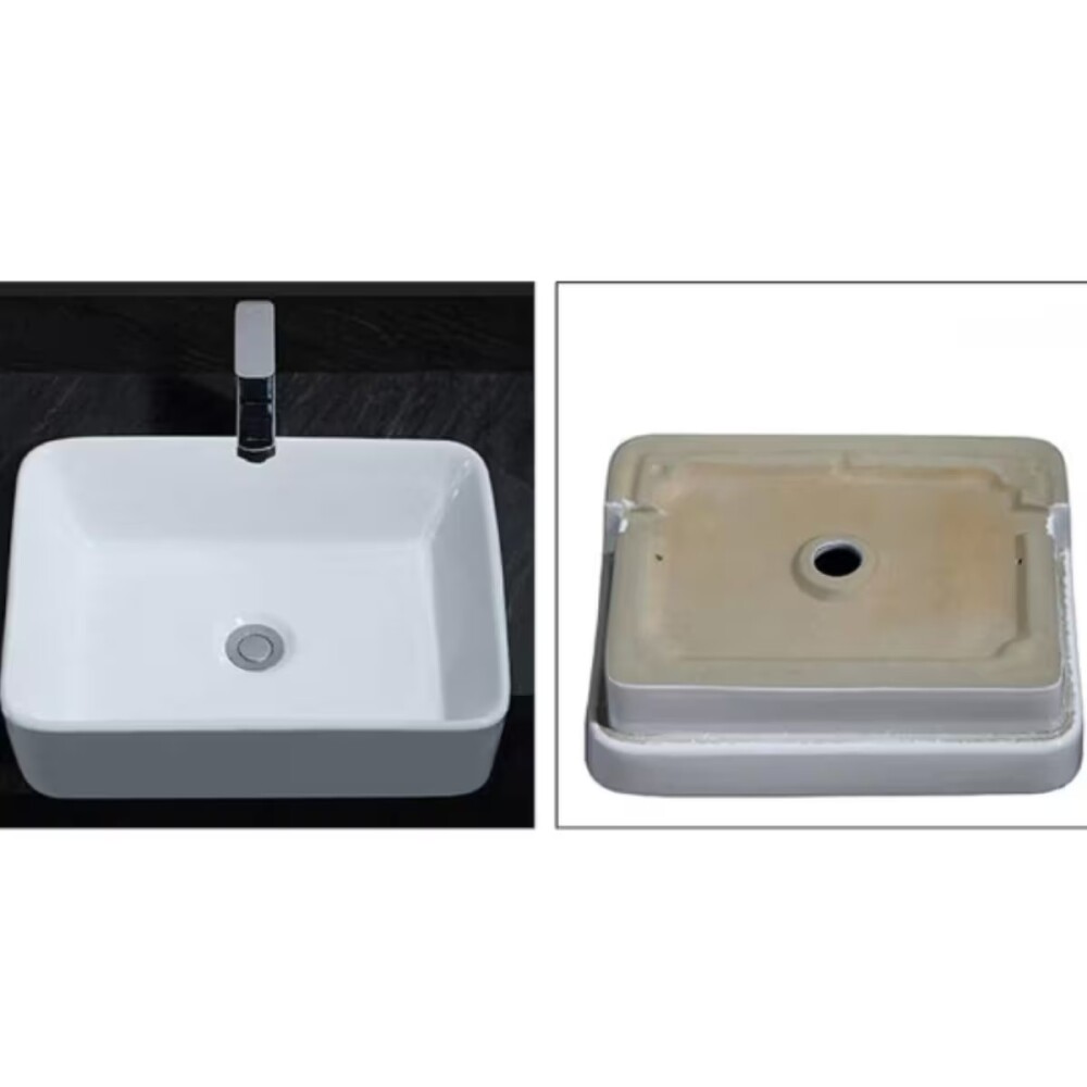 Bacha de semi encastre rectangular 48x37 cm blanca Dmc Bacha De Semi Encastre Rectangular 48x37 Cm Blanca Dmc