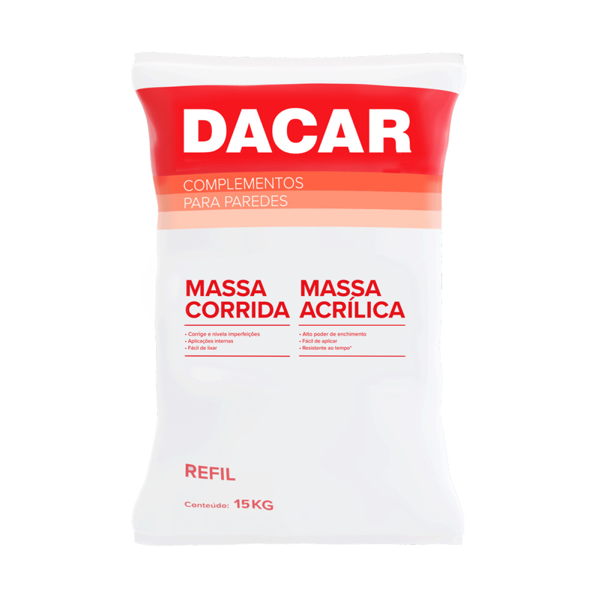 DACAR ENDUIDO PLASTICO PREMIUM MASSA CORRIDA P.V.A 15 KILOS 