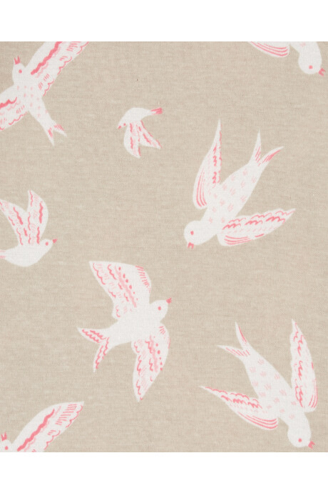 Pijama cuatro piezas de algodón dos remeras y dos pantalones Sin color