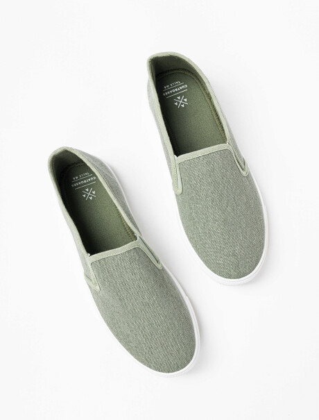 Zapatilla canvas verde