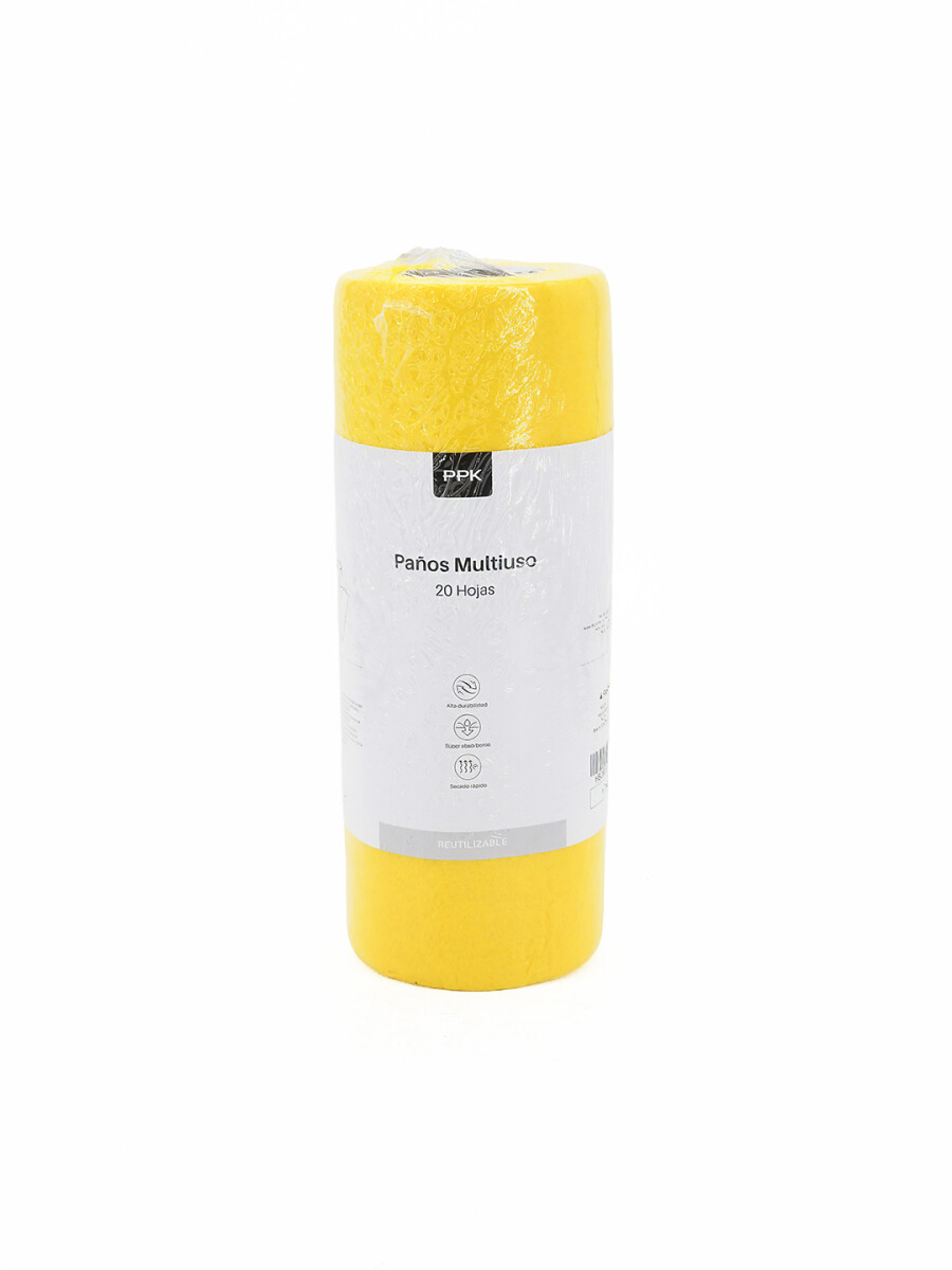 ROLLO DE PAÑOS 20 HOJAS - AMARILLO 