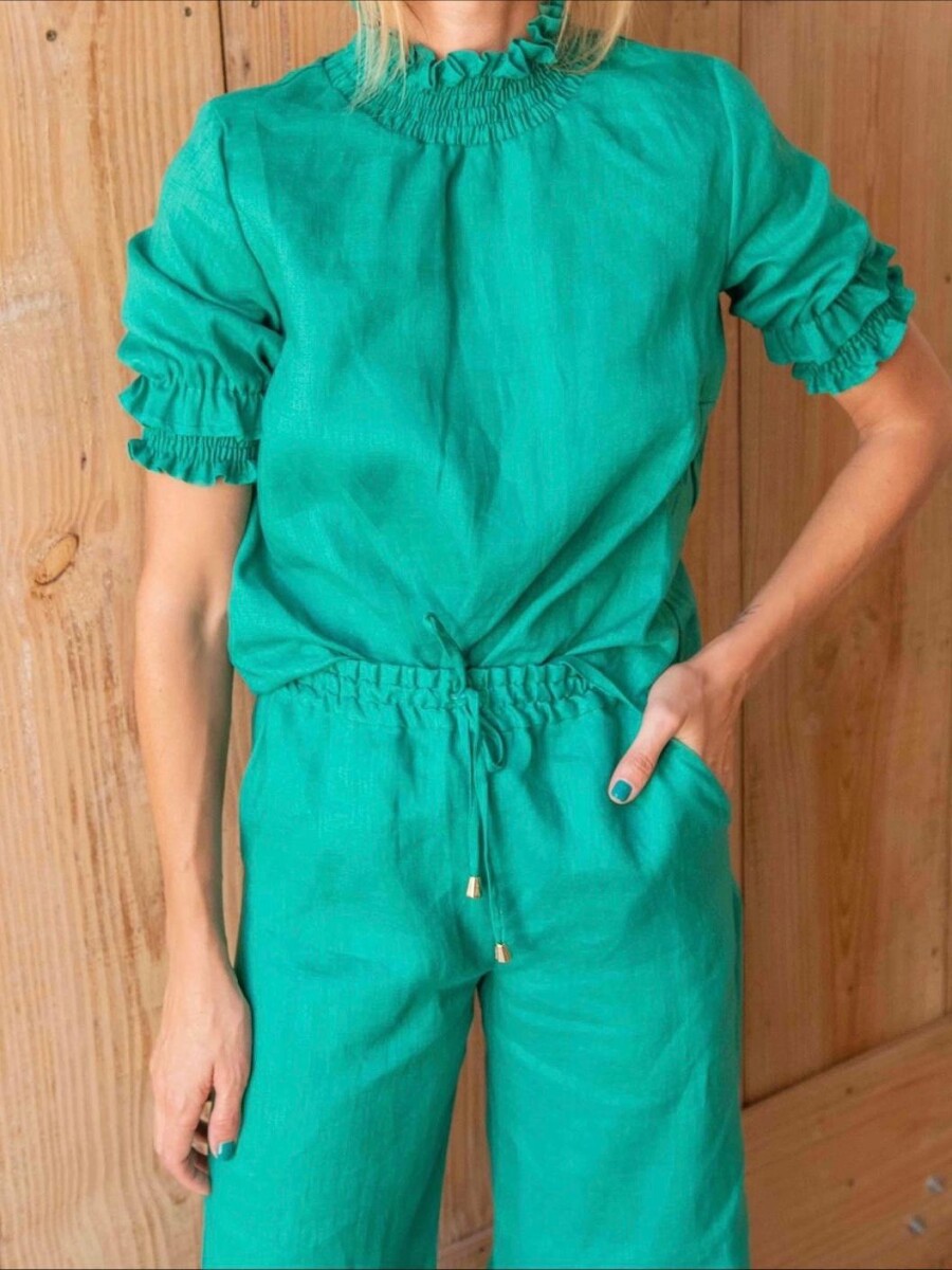 Pantalón Lino Style - Verde 