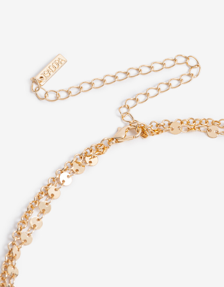 Collares Cortos Color Collar Corto Layer Glass - Dorado