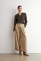 Sweater cuello polo chocolate melange