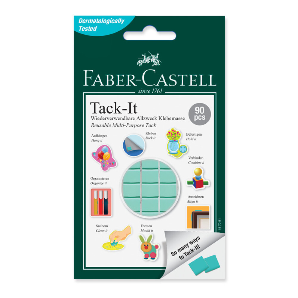 Adhesivos Tack It 50 G 90 Pcs Verde Faber-Castell ADHESIVO FABER TACK-IT 187091 50GRS