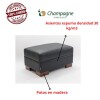 PUFF DOMINI OTTOMAN - 100% CUERO - NEGRO PUFF DOMINI OTTOMAN - 100% CUERO - NEGRO