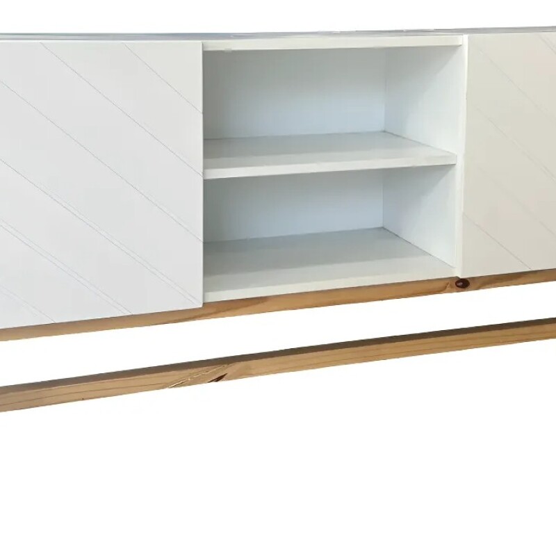 Rack para tv laca blanca - PRODUCTO CON DETALLES EN LA MADERA - Rack para tv laca blanca - PRODUCTO CON DETALLES EN LA MADERA -