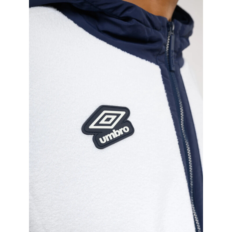 Campera Umbro De Polar Explor Hombre NU143106 Blanco-azul