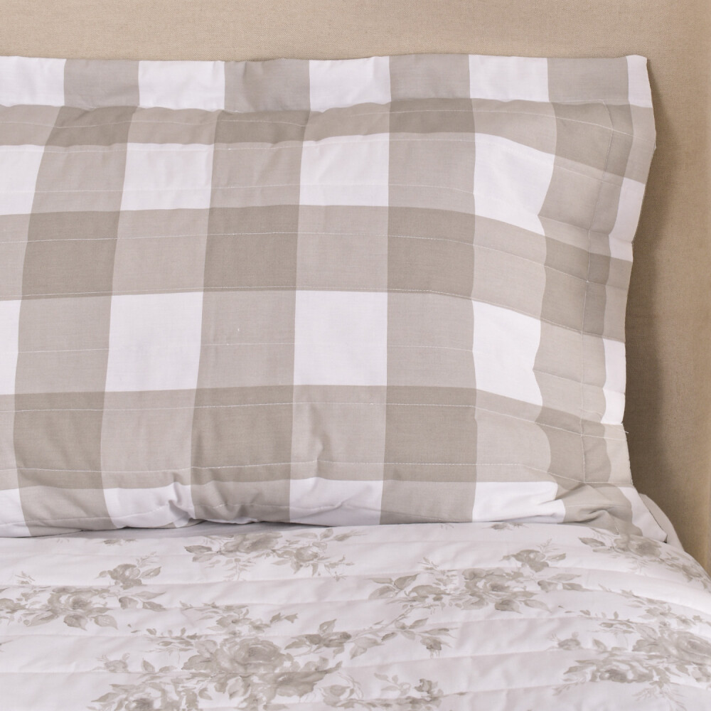 Cubrecama Amelia Cuadros Beige King - Super King