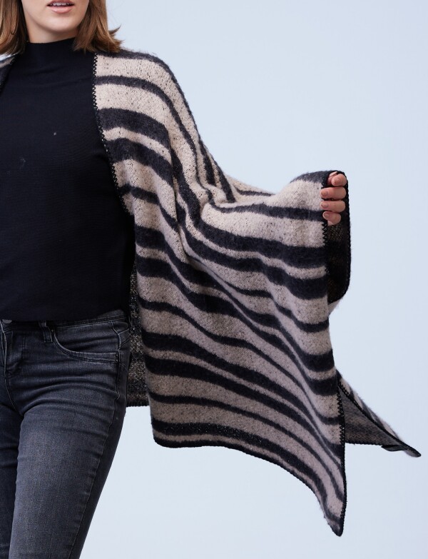 Kimono Lineas NEGRO/BEIGE