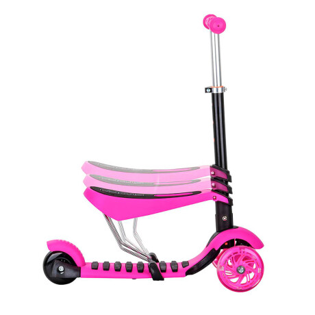 Monopatin Tripatín Buggy Infantil C/ Asiento Y Guía Rosa