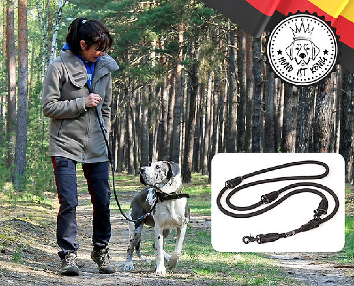 Correa para Perros de Longitud Ajustable Multifuncional 