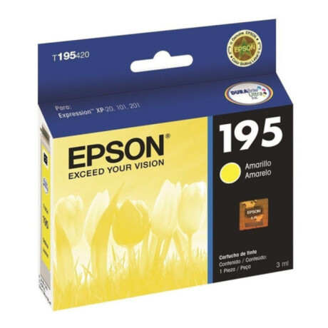 EPSON T195420 AMARILLO XP-101 XP-201 XP-211 3 ML Epson T195420 Amarillo Xp-101 Xp-201 Xp-211 3 Ml