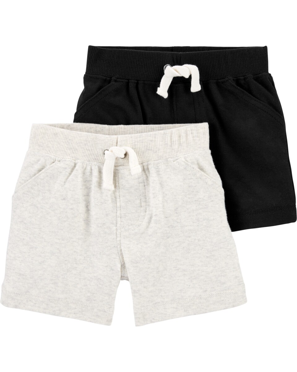 Pack dos shorts de algodón con cordón 