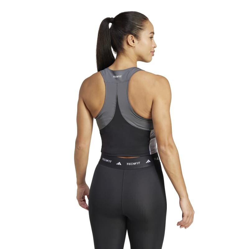 Top Adidas Techfit Colorblock Training Negro
