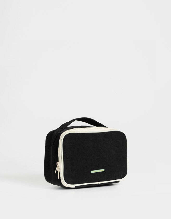 Porta Cosméticos Estampados Portacosméticos Con Manija - Negro