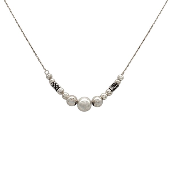 Conjunto gargantilla Bolitas - Plata 925 - Sin piedra- CJ3000 Conpiedra