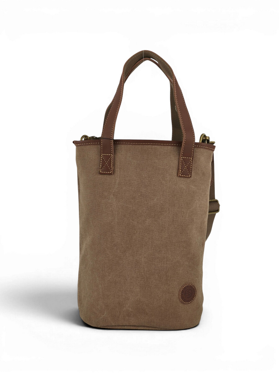Matera morral de lona - Marrón 