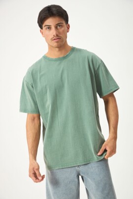 REMERA STONE WASH VERDE