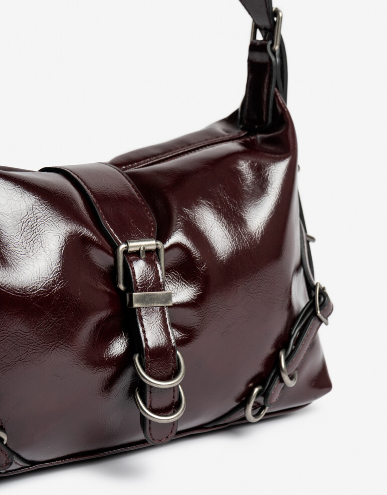 City Cartera Baguette Burgundy - Rojo Cereza