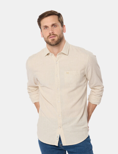 CAMISA DE LINO Beige