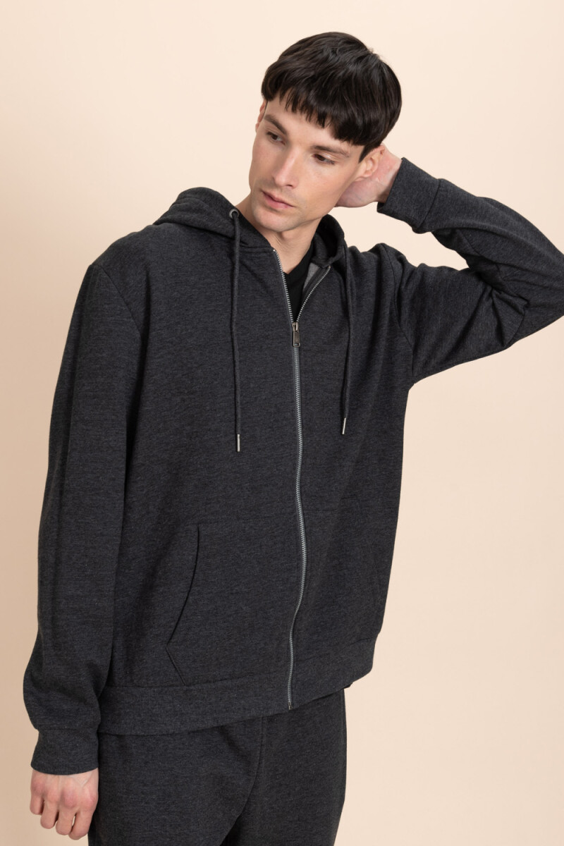 Campera deportiva - Gris Oscuro Melange 