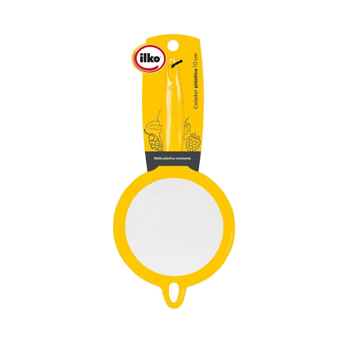 Colador clásico de plástico 10 cm Ilko - AMARILLO 