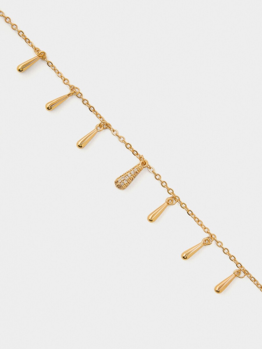 Pulsera Lágrimas Circonitas dorado