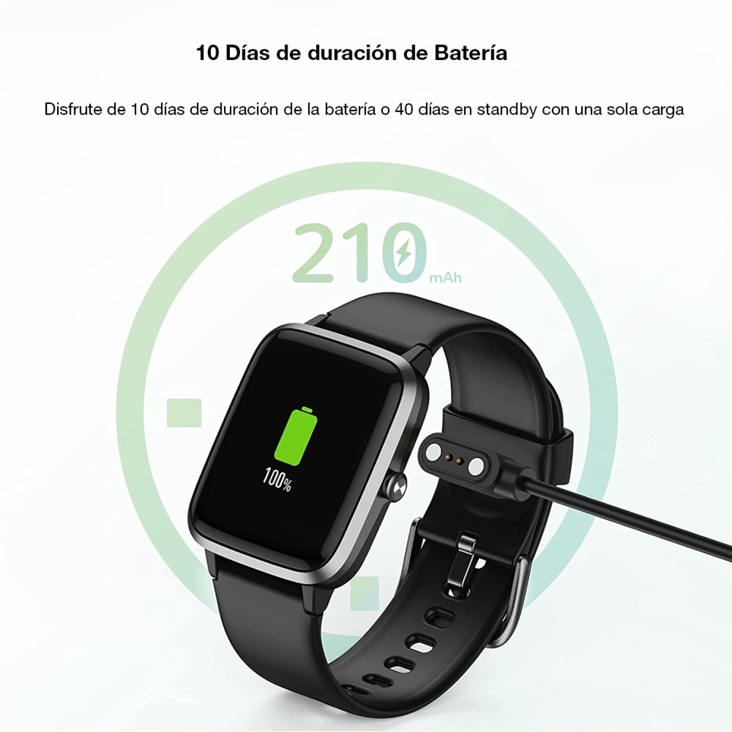 Reloj Inteligente Smartwatch Estilo de Vida y Fitness ID205L Negro — HTS