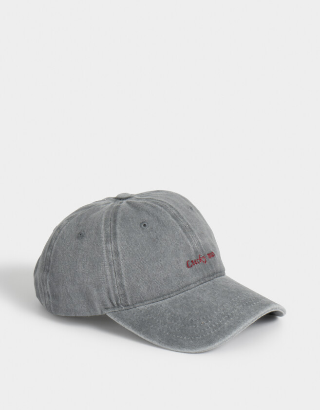 Caps Gorra Denim Bordada - Gris Medio