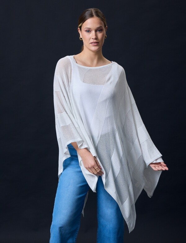 Poncho Lurex BLANCO