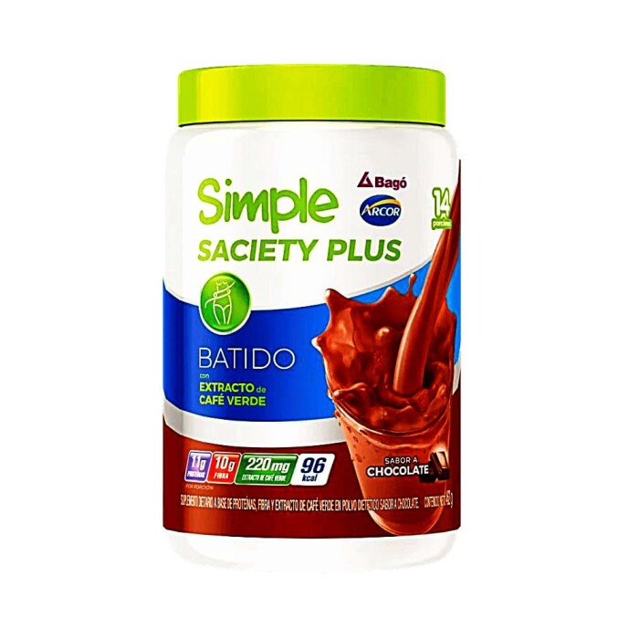 SIMPLE SACIETY PLUS CHOCOLAT POLV X448GR única