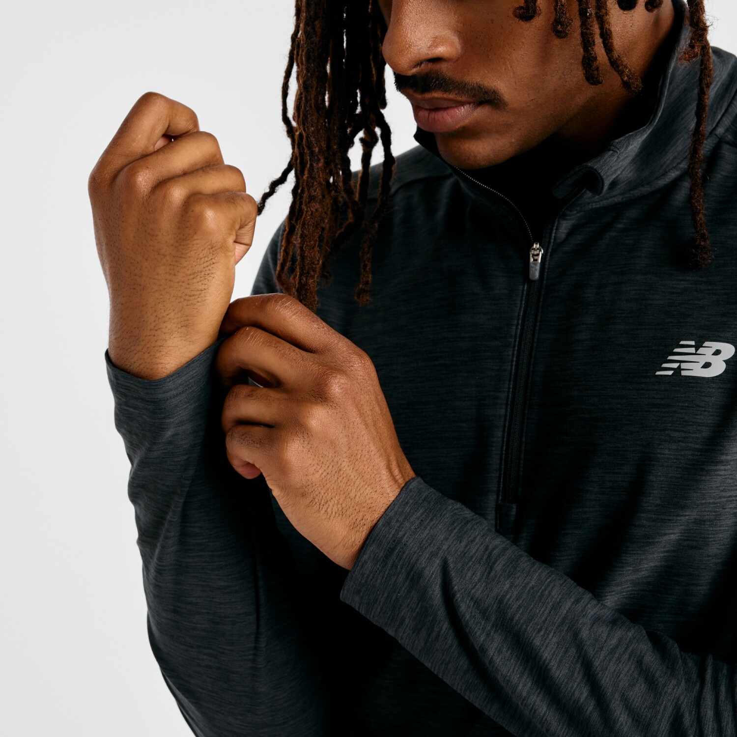 Buzo New Balance de Hombre - SPACE DYE 1/4 ZIP - MT41915BKH