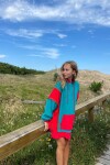Hoodie Walabi Rojo y Petroleo